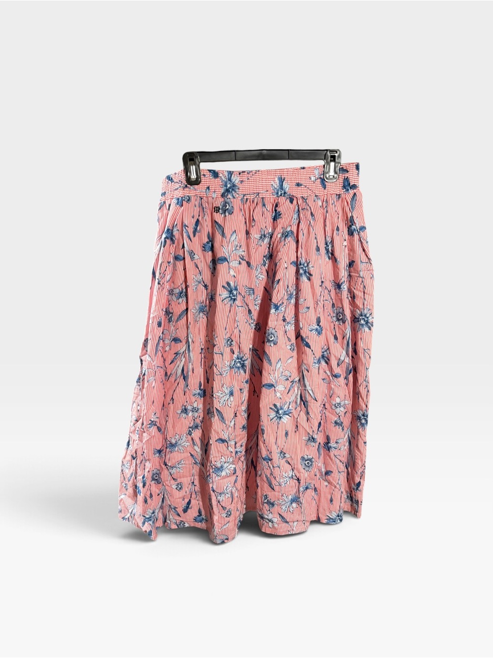 Tommy Hilfiger Pink Floral A-Line Midi Skirt